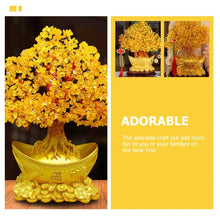 Load image into Gallery viewer, Chinese Feng Shui Lucky Wealth Gold Money Tree Statue Home/Office Decor Sculpture Craft Living Room TV Cabinet Fortune Ornament Housewarming Gift