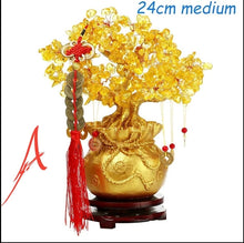 Load image into Gallery viewer, Chinese Feng Shui Lucky Wealth Gold Money Tree Statue Home/Office Decor Sculpture Craft Living Room TV Cabinet Fortune Ornament Housewarming Gift