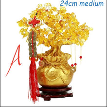 Load image into Gallery viewer, Chinese Feng Shui Lucky Wealth Gold Money Tree Statue Home/Office Decor Sculpture Craft Living Room TV Cabinet Fortune Ornament Housewarming Gift