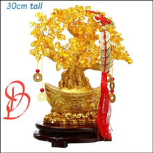 Load image into Gallery viewer, Chinese Feng Shui Lucky Wealth Gold Money Tree Statue Home/Office Decor Sculpture Craft Living Room TV Cabinet Fortune Ornament Housewarming Gift