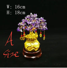 Load image into Gallery viewer, Chinese Feng Shui Lucky Wealth Gold Money Tree Statue Home/Office Decor Sculpture Craft Living Room TV Cabinet Fortune Ornament Housewarming Gift
