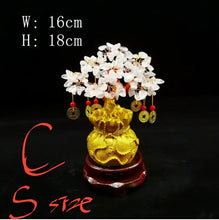 Load image into Gallery viewer, Chinese Feng Shui Lucky Wealth Gold Money Tree Statue Home/Office Decor Sculpture Craft Living Room TV Cabinet Fortune Ornament Housewarming Gift