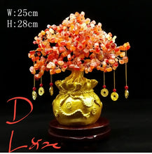 Load image into Gallery viewer, Chinese Feng Shui Lucky Wealth Gold Money Tree Statue Home/Office Decor Sculpture Craft Living Room TV Cabinet Fortune Ornament Housewarming Gift