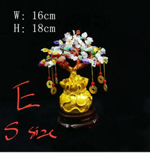 Load image into Gallery viewer, Chinese Feng Shui Lucky Wealth Gold Money Tree Statue Home/Office Decor Sculpture Craft Living Room TV Cabinet Fortune Ornament Housewarming Gift