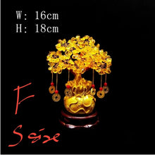 Load image into Gallery viewer, Chinese Feng Shui Lucky Wealth Gold Money Tree Statue Home/Office Decor Sculpture Craft Living Room TV Cabinet Fortune Ornament Housewarming Gift