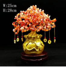 Load image into Gallery viewer, Chinese Feng Shui Lucky Wealth Gold Money Tree Statue Home/Office Decor Sculpture Craft Living Room TV Cabinet Fortune Ornament Housewarming Gift