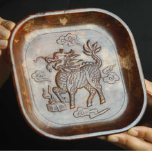 Load image into Gallery viewer, 6.1" H -Chinese Antique Feng Shui Wealth Natural Jade Handcrafted Lucky Kylin/Dragon/Lion Statue Home/Office Decor Sculpture Craft Living Room TV Cabinet Fortune Ornament Housewarming Gift