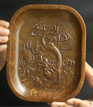Load image into Gallery viewer, 6.5" H -Chinese Antique Feng Shui Wealth Natural Jade Handcrafted Lucky Dragon Statue Home/Office Decor Sculpture Craft Living Room TV Cabinet Fortune Ornament Housewarming Gift