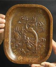 Load image into Gallery viewer, 6.5" H -Chinese Antique Feng Shui Wealth Natural Jade Handcrafted Lucky Dragon Statue Home/Office Decor Sculpture Craft Living Room TV Cabinet Fortune Ornament Housewarming Gift