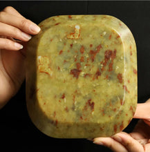 Load image into Gallery viewer, 5.5" L -Chinese Antique Feng Shui Wealth Natural Jade Handcrafted Wealth Blessing Lucky Dragon Statue Home/Office Decor Sculpture Craft Living Room TV Cabinet Fortune Ornament Housewarming Gift