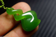 Load image into Gallery viewer, Certified Natural Green Hetain Jade HandCarved Spiral Pendant