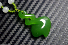 Load image into Gallery viewer, Certified Natural Green Hetain Jade HandCarved Spiral Pendant