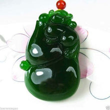 Load image into Gallery viewer, Certified Natural Hetain Jade Handcarved Gourd-Leaf Pendant
