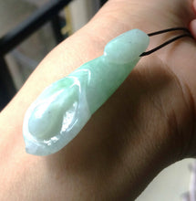 Load image into Gallery viewer, 10% OFF on Sale- Certified Natural Icy Green Jadeite Emerald Jade Orchid Pendant "Grade A"