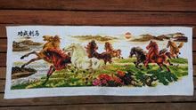 Load image into Gallery viewer, 10% OFF on Sales- 66.53'' L-Genuine Trussence Cross Stitch Handmade Lucky Horses Painting (169 cm x 64 cm)