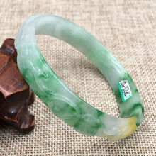 Load image into Gallery viewer, 10% OFF- 58/59/60 mm Certified Natural Ice Jadeite Emerald Jade Bracelet Bangle《Grade A》A-338