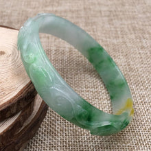 Load image into Gallery viewer, 10% OFF- 58/59/60 mm Certified Natural Ice Jadeite Emerald Jade Bracelet Bangle《Grade A》A-338