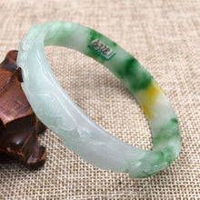 Load image into Gallery viewer, 10% OFF- 58/59/60 mm Certified Natural Ice Jadeite Emerald Jade Bracelet Bangle《Grade A》A-338