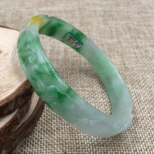 Load image into Gallery viewer, 10% OFF- 58/59/60 mm Certified Natural Ice Jadeite Emerald Jade Bracelet Bangle《Grade A》A-338