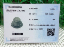 Load image into Gallery viewer, 10% OFF- Certified Natural Oily Icy Jadeite Emerald A*Jade HandCarved Buddha Pendant 0714