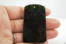 Load image into Gallery viewer, Certified Natural Black-Green Hetain Jade HandCarved Kuanyu Pendant