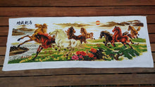 Load image into Gallery viewer, 10% OFF on Sales- 66.53'' L-Genuine Trussence Cross Stitch Handmade Lucky Horses Painting (169 cm x 64 cm)