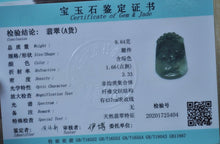 Load image into Gallery viewer, 10% OFF on Sales- Certified Natural Jadeite Emerald Jade tablets Rabbit Pendant《Grade A》5404