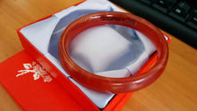 Load image into Gallery viewer, 10% OFF- 60/61/62 mm Certified Natural Red Striped Emerald A*Jade HandCarved Bangle