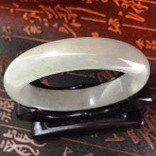 Load image into Gallery viewer, 10% OFF- 55/56/57 mm Certified Natural Ice Jadeite Emerald A Jade HandCarved Bracelet Bangle 1906