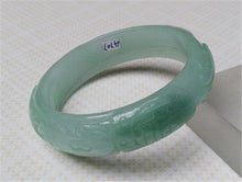 Load image into Gallery viewer, 10% OFF on Sales- 56/57 mm-Certified Natural Green Ice Jadeite Emerald Jade Tablets Bracelet Bangle《Grade A》A707