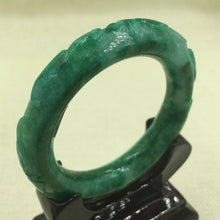 Load image into Gallery viewer, 10% OFF on Sales- 56/57 mm-Certified Natural Green Ice Jadeite Emerald Jade tablets Bracelet Bangle《Grade A》A-2129