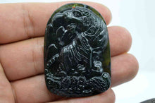 Load image into Gallery viewer, Certified Natural Black-Green Hetian Jade Tiger Pendant