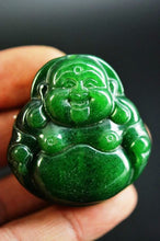 Load image into Gallery viewer, 10% OFF- Certified Natural Jadeite Emerald Jade Buddha Pendant A20178899