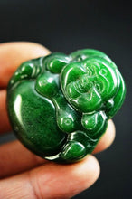 Load image into Gallery viewer, 10% OFF- Certified Natural Jadeite Emerald Jade Buddha Pendant A20178899