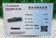 Load image into Gallery viewer, 10% OFF- Certified Natural Oily Icy Jadeite Emerald A*Jade HandCarved Dragon-Pixiu Pendant 4798