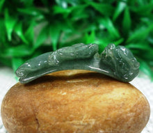 Load image into Gallery viewer, 10% OFF- Certified Natural Oily Icy Jadeite Emerald A*Jade HandCarved Dragon-Pixiu Pendant 4798