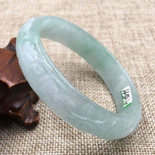 Load image into Gallery viewer, 10% OFF- 58/59/60 mm-Certified Natural Ice Jadeite Emerald Jade Bracelet Bangle《Grade A》A-5470