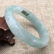 Load image into Gallery viewer, 10% OFF- 58/59/60 mm-Certified Natural Ice Jadeite Emerald Jade Bracelet Bangle《Grade A》A-5470
