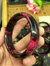 Load image into Gallery viewer, 10% OFF- 56/57/58mm Certified Natural Peach Blossom Nephrite Jade Bracelet Bangle