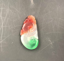 Load image into Gallery viewer, Certified Natural Ice Jadeite Emerald Jade Dragon Ruyi Pendant《Grade A》3187