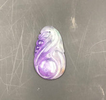 Load image into Gallery viewer, 10%OFF- Certified Natural Ice Jadeite Emerald Jade Dragon Pendant《Grade A》3204