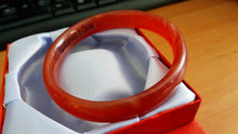 Load image into Gallery viewer, 10% OFF- 60/61/62 mm Certified Natural Red Striped Emerald A*Jade HandCarved Bangle