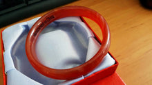 Load image into Gallery viewer, 10% OFF- 60/61/62 mm Certified Natural Red Striped Emerald A*Jade HandCarved Bangle