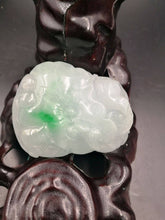 Load image into Gallery viewer, 10%OFF- Certified Natural Ice Jadeite Emerald Jade Bird Lotus Pendant《Grade A》6704