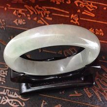 Load image into Gallery viewer, 10% OFF- 55/56/57 mm Certified Natural Ice Jadeite Emerald A Jade HandCarved Bracelet Bangle 1906