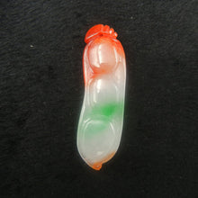 Load image into Gallery viewer, 10% OFF on Sales - Certified Natural 3-Color Ice Jadeite Emerald A Jade tablets Emerald Ping Beans Pendant 3288