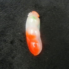Load image into Gallery viewer, 10% OFF- Certified Natural 3-Color Ice Jadeite Emerald A*Jade HandCarved Ping Beans Pendant 3304