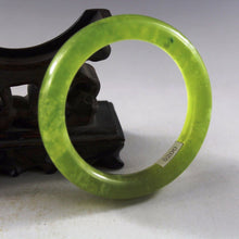 Load image into Gallery viewer, 10% OFF on Sales- 57 mm-Certified Natural Ice Emerald A*Jade HandCarved Bangle 4196