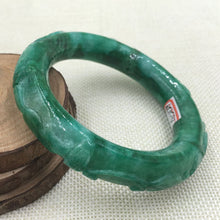 Load image into Gallery viewer, 10% OFF on Sales- 56/57 mm-Certified Natural Green Ice Jadeite Emerald Jade tablets Bracelet Bangle《Grade A》A-2129