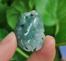 Load image into Gallery viewer, 10% OFF- Certified Natural Jadeite Emerald Jade Fu Pendant《Grade A》4443